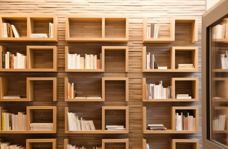 咖啡屋室内木质简约日式书架家居设计,高清,摄影图,摄影图片,图片大全,摄影图免费下载